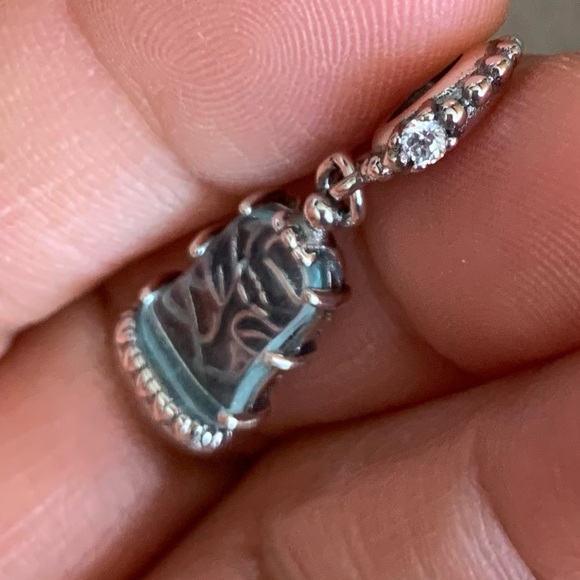 NWOT Disney Beauty & the Beast Enchanted Rose Dangle Charm Sterling Silver 925 - Picture 6 of 12